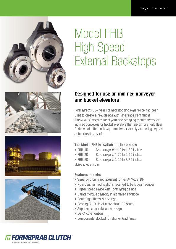 (A4) Model FHB High Speed External Backstops