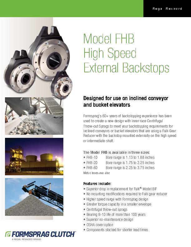 Model FHB High Speed External Backstops