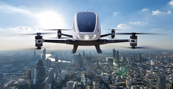 VTOL over City