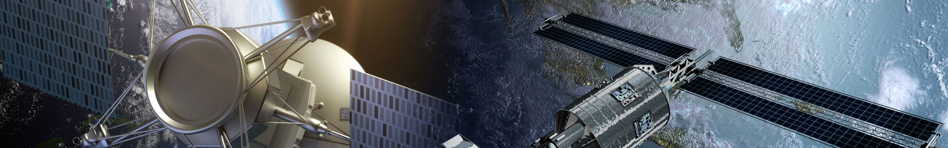 Satellites and Space Banner